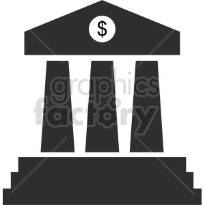 bank pillars vector clipart 3