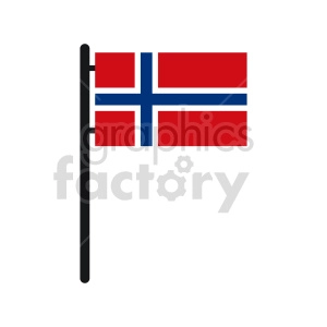 Flag of Norway vector clipart 01