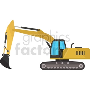 excavator vector graphic clipart 2