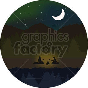 camp site vector clipart