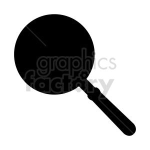 black white frying pan vector clipart