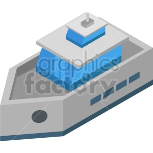 isometric ship vector icon clipart