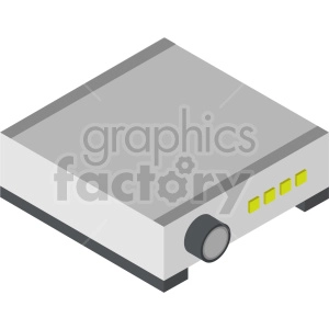 isometric projector vector icon clipart 6