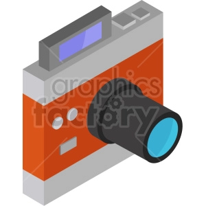 isometric camera vector icon clipart 6