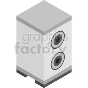 isometric speaker vector icon clipart