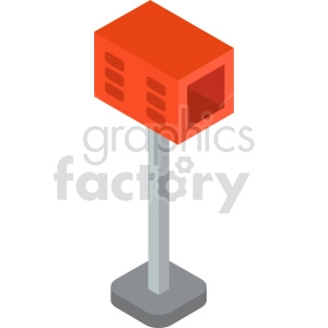 isometric mail box vector icon clipart 5