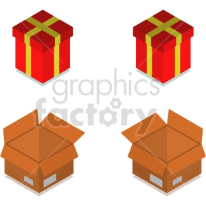 gift boxes vector clipart bundle