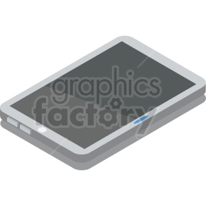 isometric smart tablet vector icon clipart