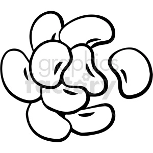 black and white beans clipart