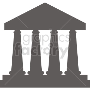 Government building vector symbol