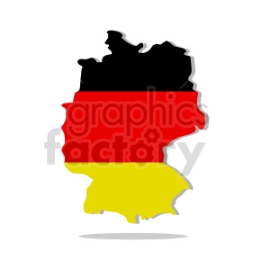 germany flag with drop shadow vector clipart