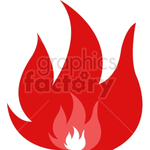 red fire vector clipart