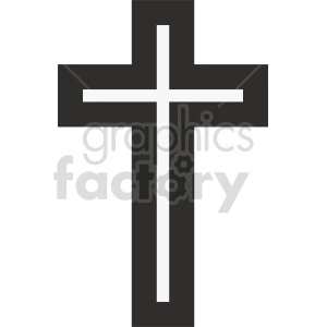 cross outline vector graphic