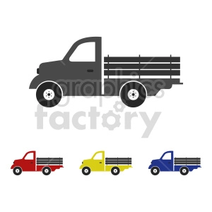 old pickup truck vector graphic