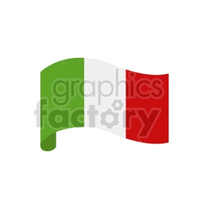 italy flag blowing clipart