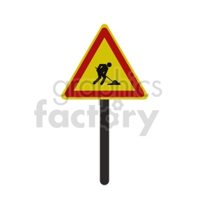 working street sign vector clipart