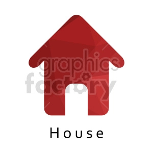 red house vector icon