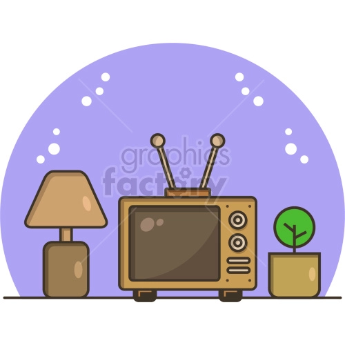 old fashioned tv clipart icon