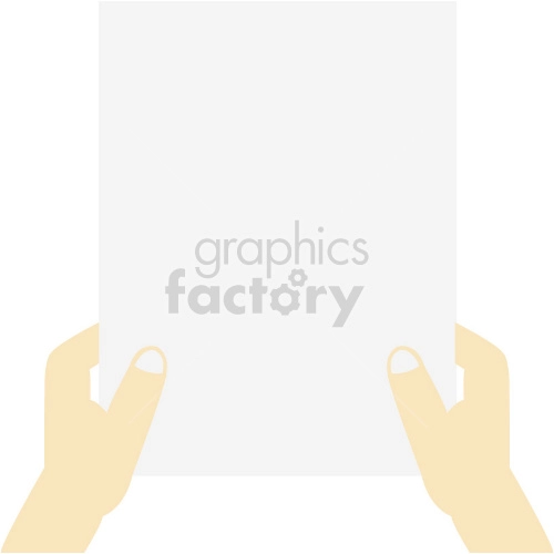 hands holding paper clipart
