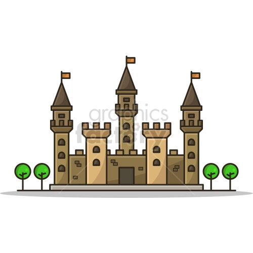 castle vector clipart
