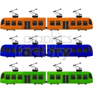 trams vector graphic bundle