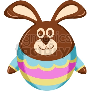 chocolate easter bunny cartoon clipart