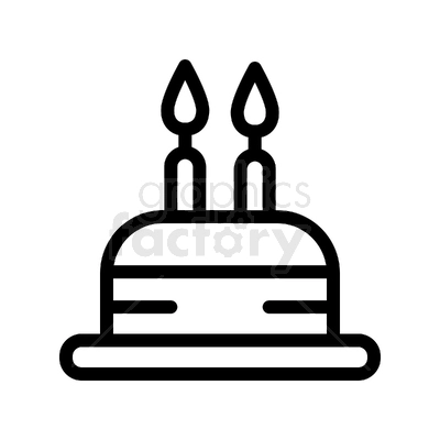 two year birthday cake clipart