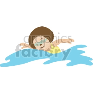 female swimming