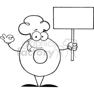 3468-Friendly-Donut-Cartoon-Character-Holding-A-Blank-Sign