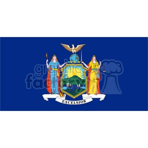 vector state Flag of New York