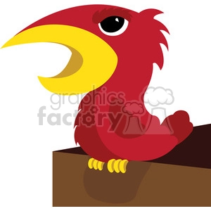 red cartoon angry bird character