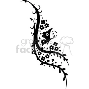 Chinese swirl floral design 022