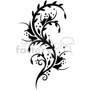 Chinese swirl floral design 083