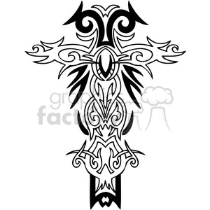 cross clip art tattoo illustrations 036