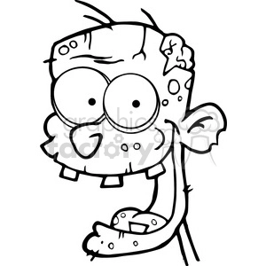 5068-Zombie-Head-Cartoon-Character-Royalty-Free-RF-Clipart-Image