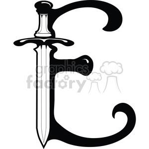 Letter E Sword