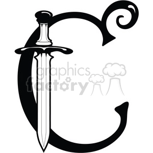 Letter C Sword
