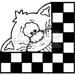Kitty Cat Checker Sqr