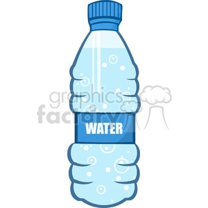 6241 Royalty Free Clip Art Cartoon Water Bottle