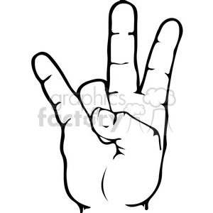 ASL sign language 7 clipart illustration