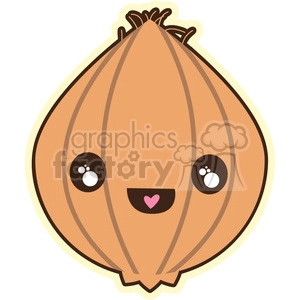 Onion cartoon character vector clip art image