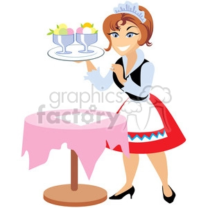 cartoon waitress