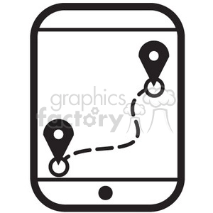 iphone gps route vector icon