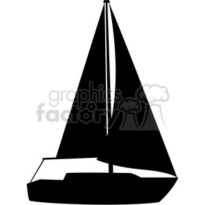 sailboat silhouette open sails