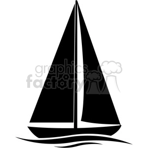 sailboat silhouette in water