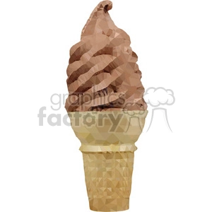 Ice cream cone geometry geometric polygon vector graphics RF clip art images