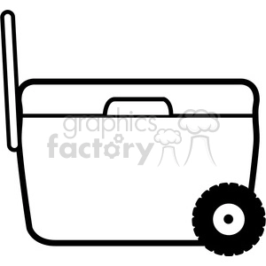 white pull wheeled cooler icon