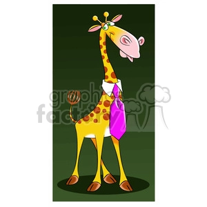jeffery the cartoon giraffe character wearing a tie