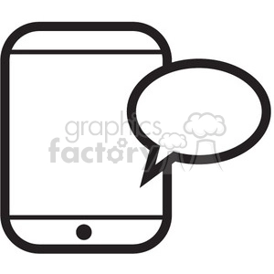 mobile messaging vector icon