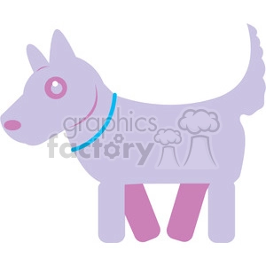 Purple Dog vector image RF clip art